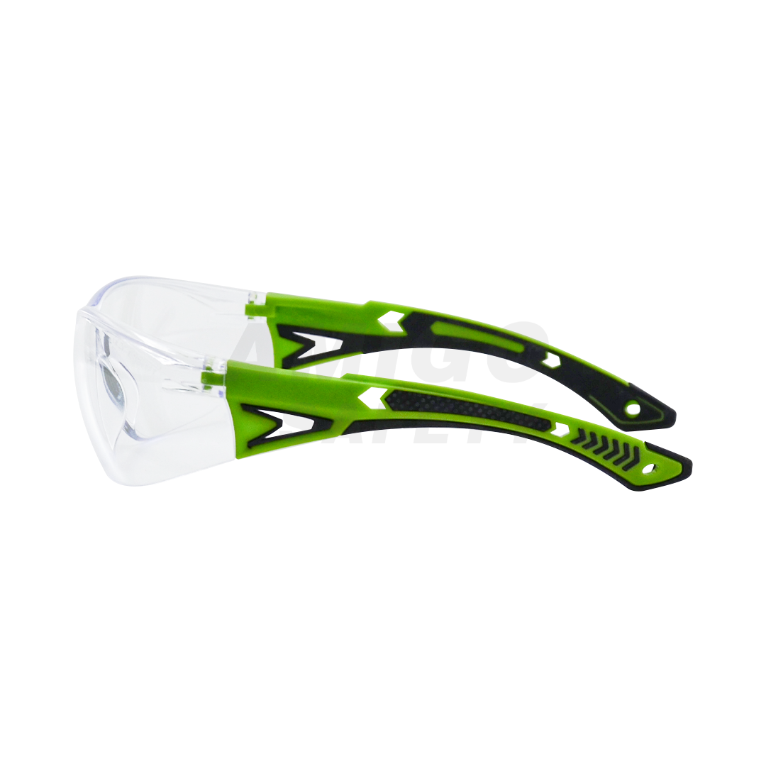 Lente de Policarbonato transparente antiempañante patillas Verdes LAMIRA AS-4475AF - 1
